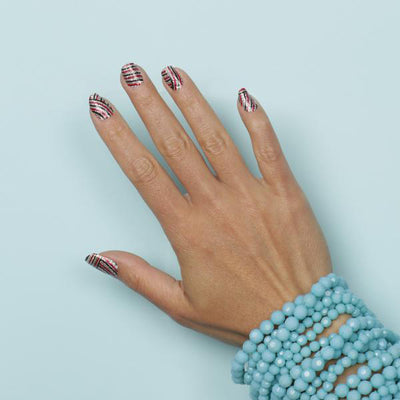 Nail wraps - Her Royal Flyness silver glitter nail art, silver nails