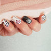 Her Royal Flyness Nail wraps BITE MOI Nail wraps, white nail art, statment nail, pink glitter nails