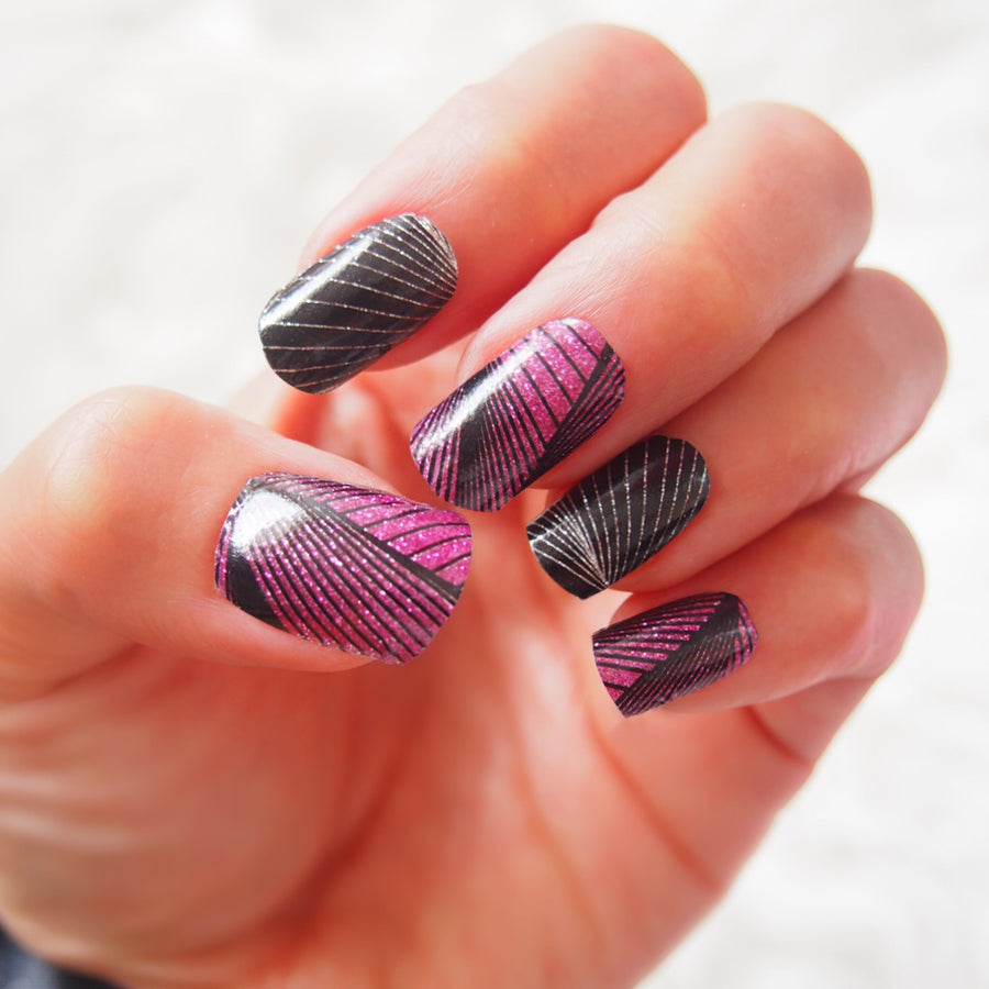 FAN DANCE Glitter Nail Wraps, Nail wraps,  - Her Royal Flyness