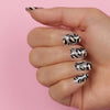  Nail wraps - Her Royal Flyness silver glitter nail art, silver nails