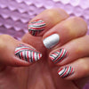 Nail wraps - Her Royal Flyness geometric nail design, glitter nail art
