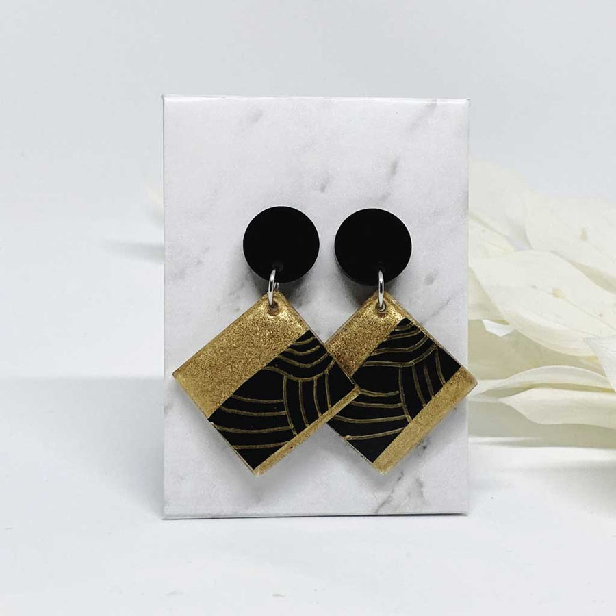 Kyoto Big Diamond Earrings