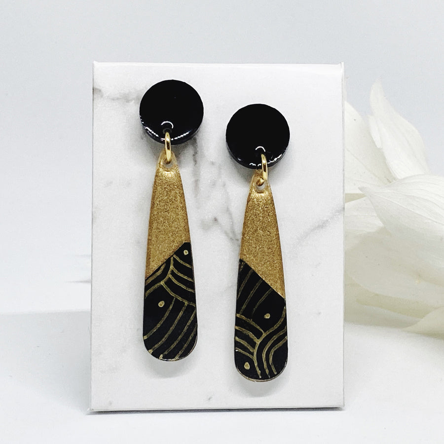 Kyoto Gold Teardrop Earrings