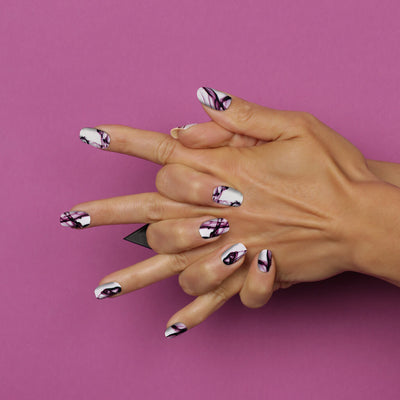 Her Royal Flyness - I WOULD DYE FOR YOU Nail wraps, marble Nail wraps, white nails