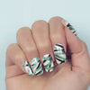 Nail wraps - Her Royal Flyness white nail art, geometric white nails